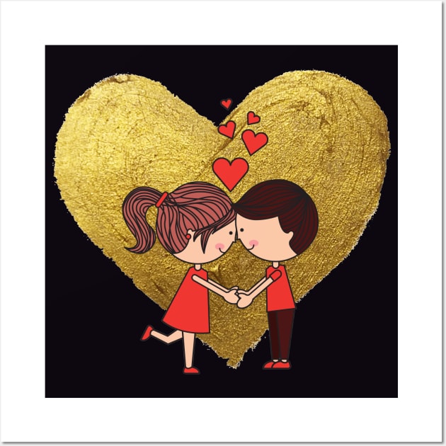 Love Couple Wall Art by ShubShank